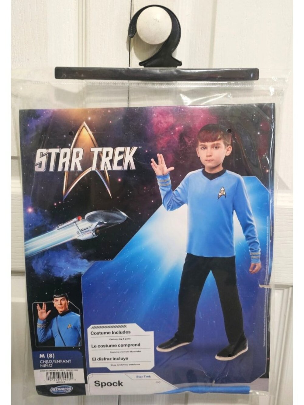 Star Trek Spok Costume Kids 8 Strange New Worlds Blue Top Pants Halloween Boys